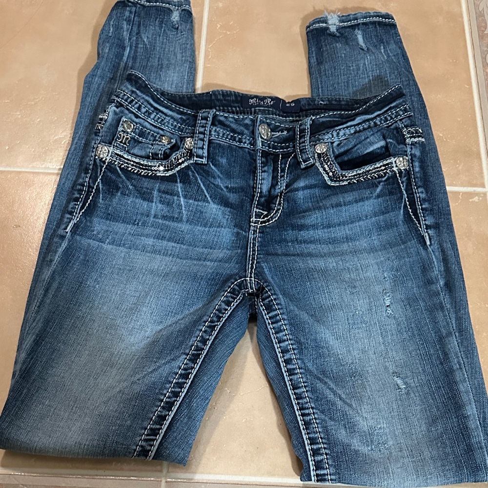 Miss Me Dark Blue Embellished Jeans - Picture 2 of 6